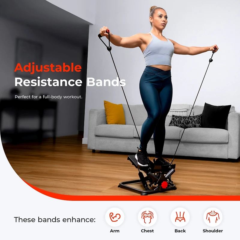 Sunny Health & Fitness Smart Twist Stepper Machine - Sf-S0979SMART