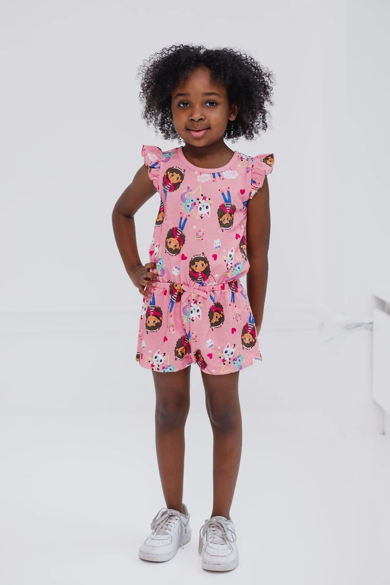 Gabby's Dollhouse Girls French Terry Sleeveless Romper