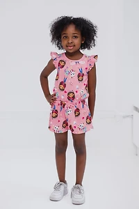 Gabby's Dollhouse Girls French Terry Sleeveless Romper