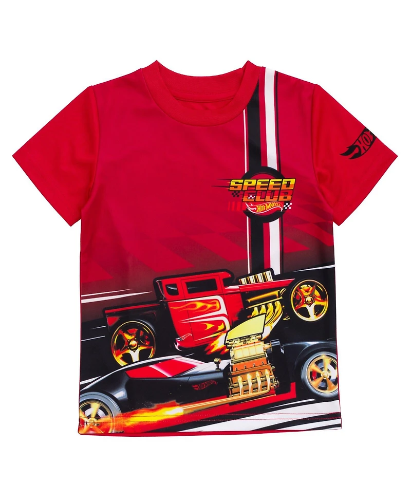 Hot Wheels Toddler Boys 2 Pack Athletic T-Shirts