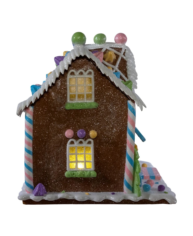 Kurt Adler 8.07-Inch Battery Operated Led Lighted Gingerbread Bubblegum Factory