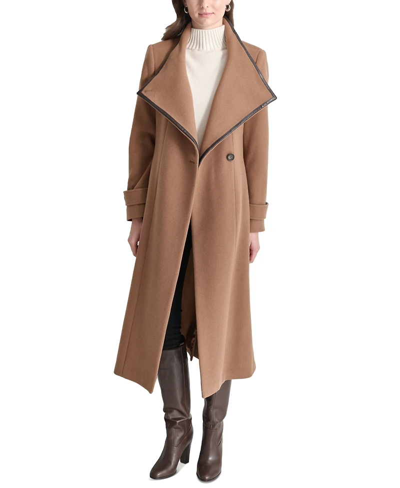 Dkny Women's Belted Wing-Collar Maxi Coat