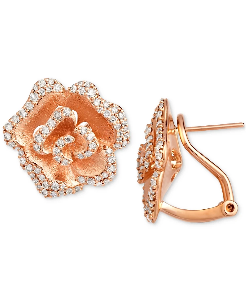 Le Vian Nude Diamond Rose Stud Earrings (1-1/20 ct. t.w.) 14k Gold