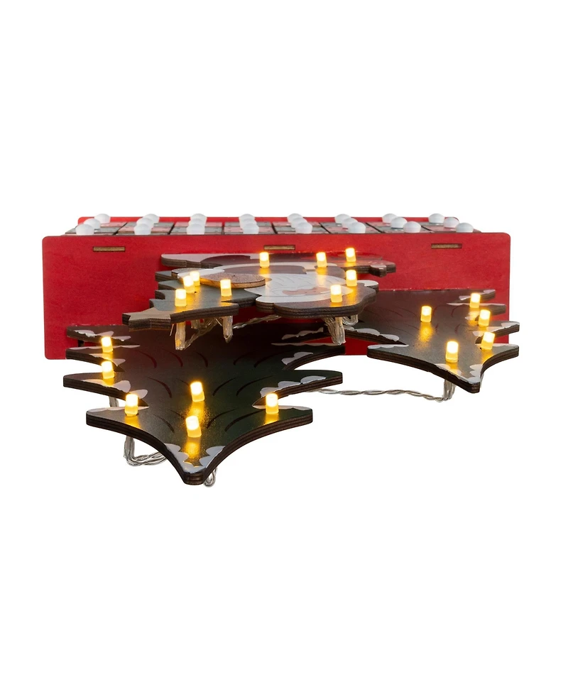 Kurt Adler 15.75-Inch Battery Operated Wooden Led Lighted Advent Calendar