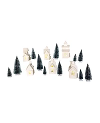 Kurt Adler Lighted Porcelain House 24-Piece Set
