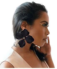 Swanky Designs Floral Statement Earrings