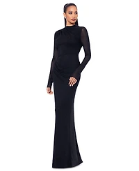 Betsy & Adam Women's Embellished Ruched Gown