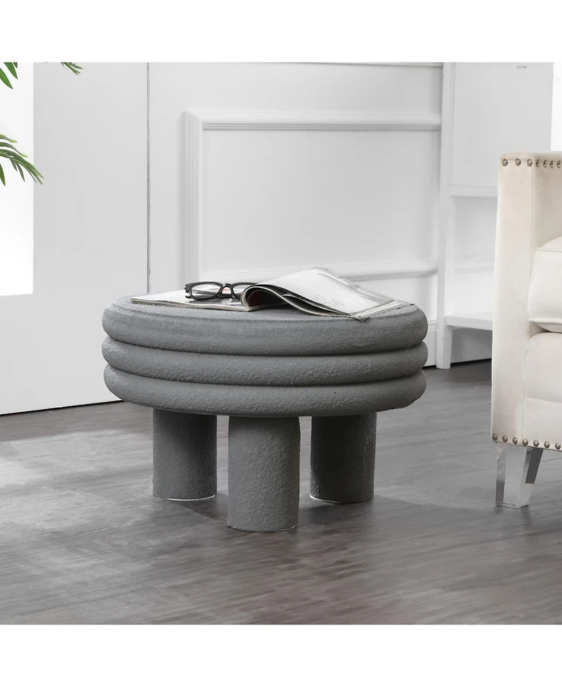 Jonathan Y Rashida Contemporary Minimalist Curvy Low Indoor/Outdoor Accent Table