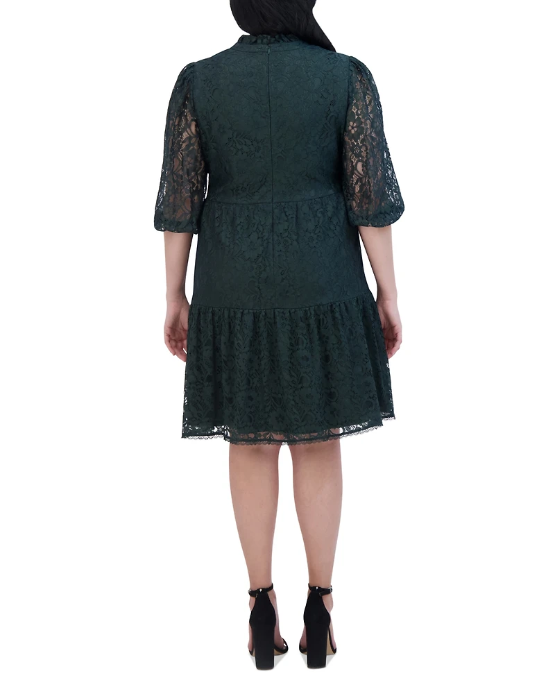 Jessica Howard Plus Size Balloon-Sleeve A-Line Dress