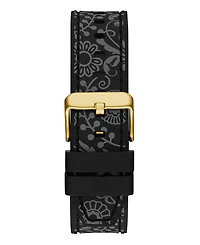 Guess Men's Multi-Function Black Silicone Watch 44mm