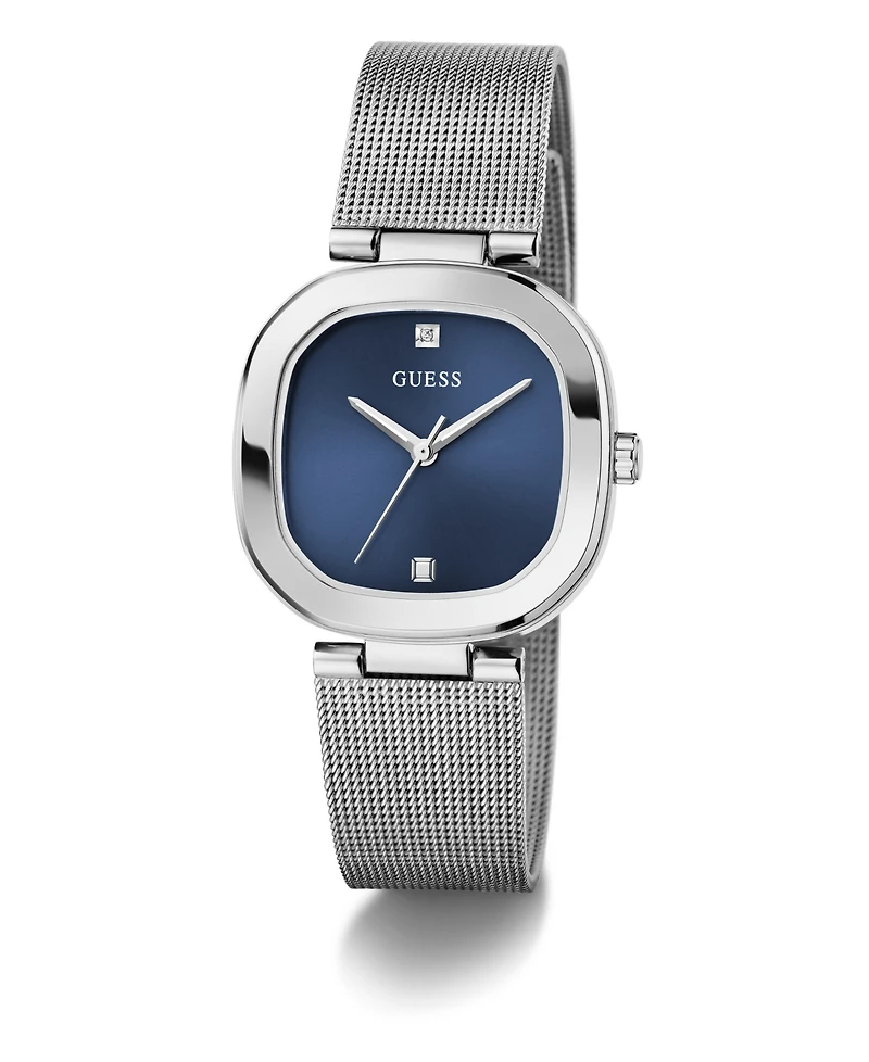 Guess Women's Analog Silver Mesh Watch 32mm