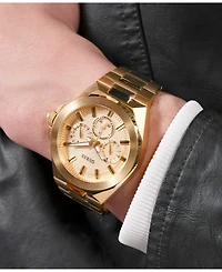 Guess Men's Multi-Function Gold Steel Watch 46mm