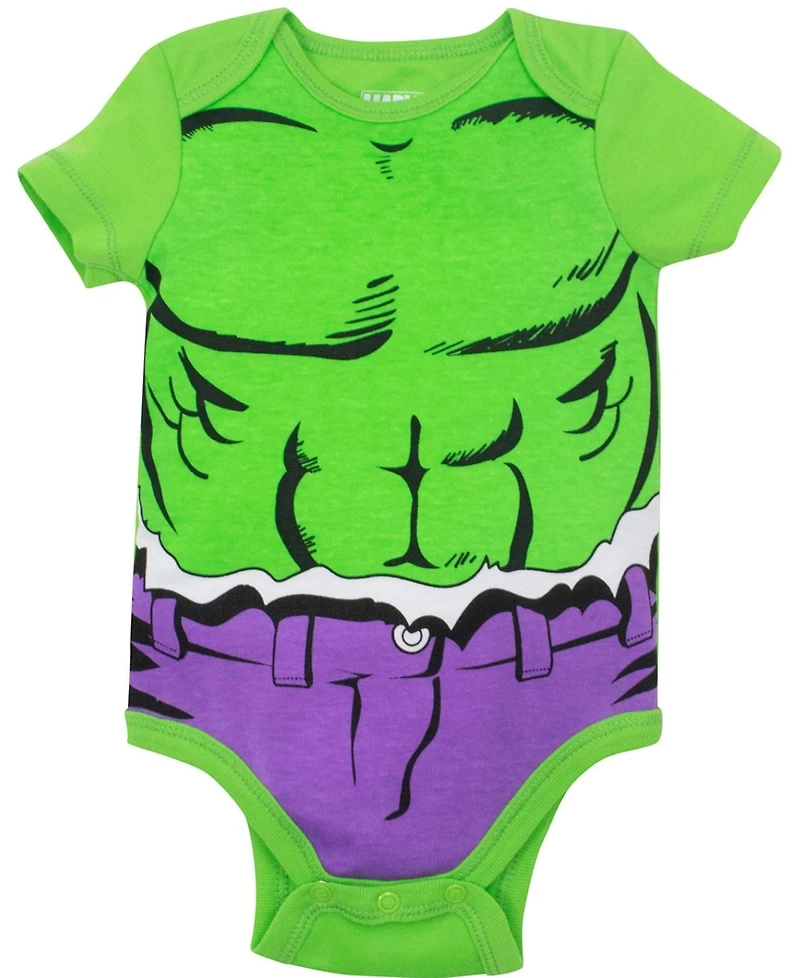 Avengers Baby Boys Cosplay Bodysuit and Hat Set