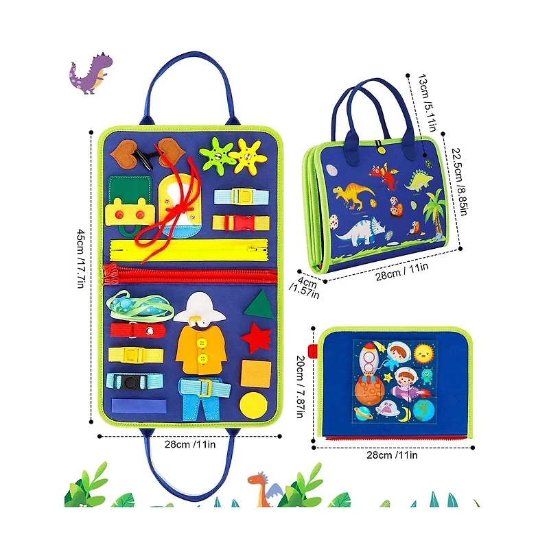 Cowin Busy Board Book Montessori Toys for Toddler