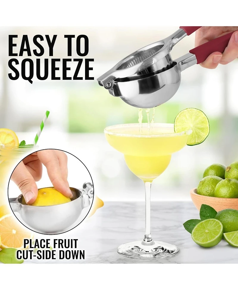 Lemon Squeezer Stainless Steel with Premium Heavy Duty Solid Metal Bowl