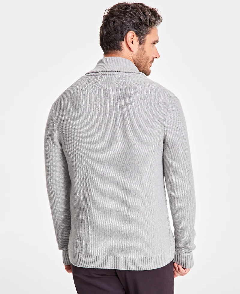 Club Room Men's Chunky Shawl Collar Cardigan Sweater, Created for Macy's