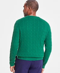 Club Room Men's Cable-Knit Cotton Sweater, Created for Macy's