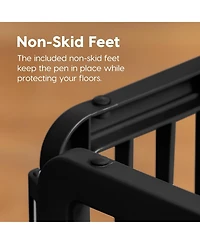 Iris Usa 24" Exercise 4-Panel Pet Playpen with Door, Dog Playpen, Puppy Playpen, for Small and Medium Dogs, Keep Pets Secure, Easy Assemble, Rust-Free