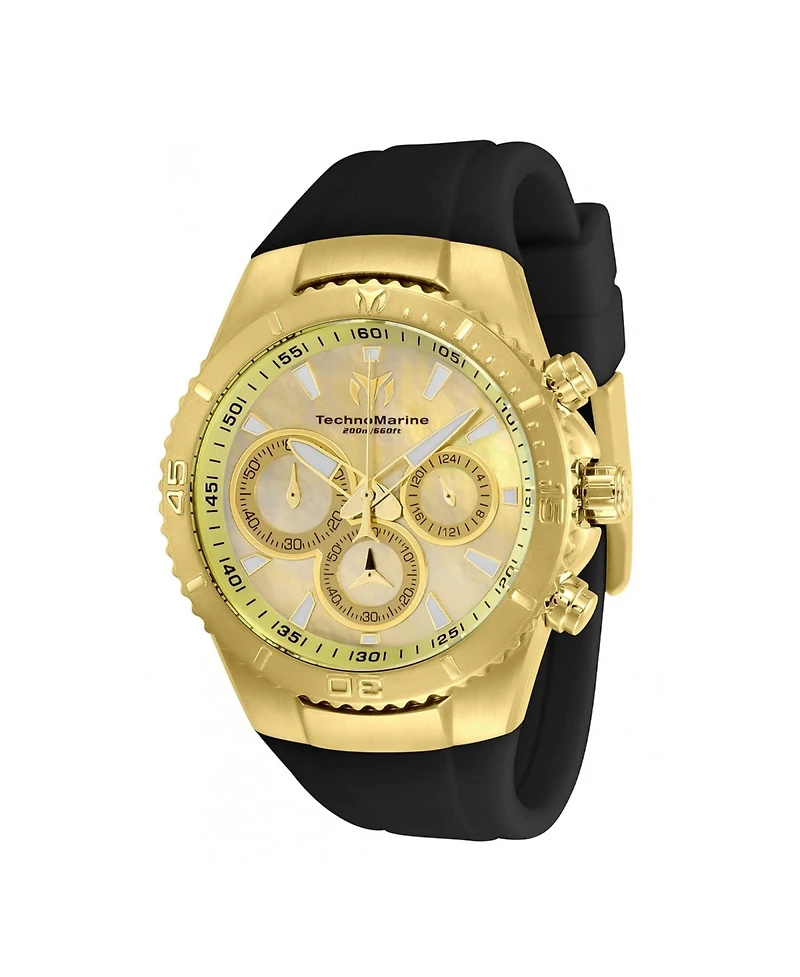 TechnoMarine Women's Tm-220072 Manta Quartz Chronograph Gold Dial Watch