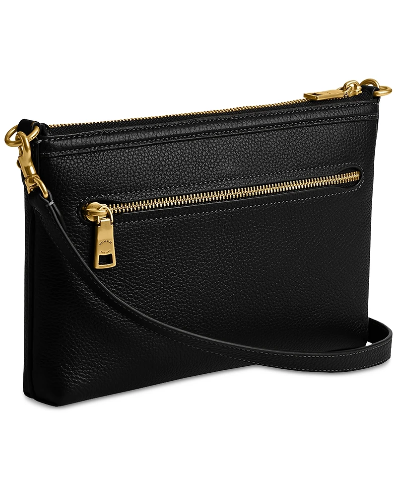 Coach Legacy Small Refined Pebble Leather Zip Top Crossbody