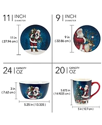 Certified International Santa's Secret 16 Pc. Dinnerware Set, Service for 4