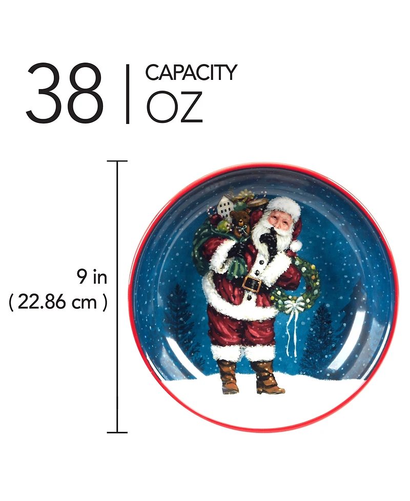 Certified International Santa's Secret Soup Bowls, Set of 4