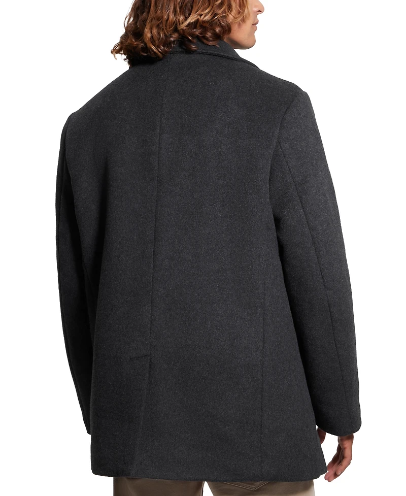 Guess Men's Peacoat with Removable Nylon Hooded Inset