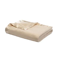 Cariloha Fleece Blanket Queen Viscose Material Satin Binding Border Sized For Top Of Bed Ideal For Year Round Use