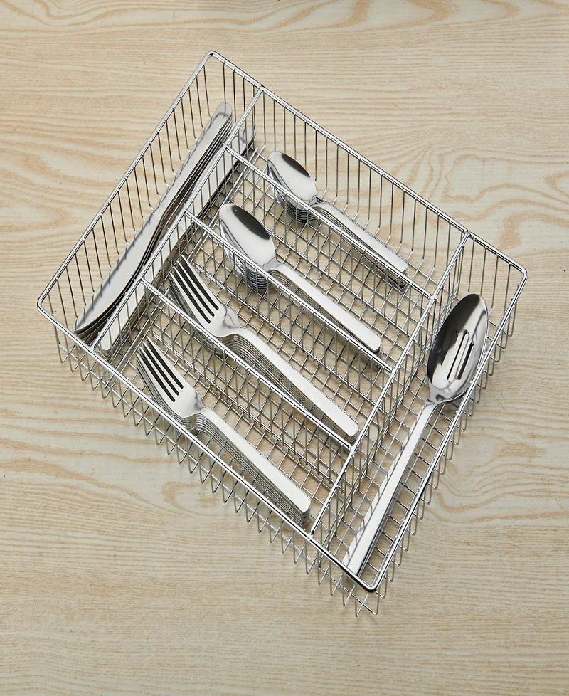 Ornative Anakin 42 Piece Flatware Set with Wire Caddy, Service for 8