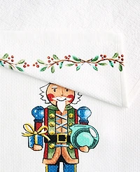 Fiesta Giver Nutcracker Holiday Holly Sprig Kitchen Towel 16" x 28", Set of 2