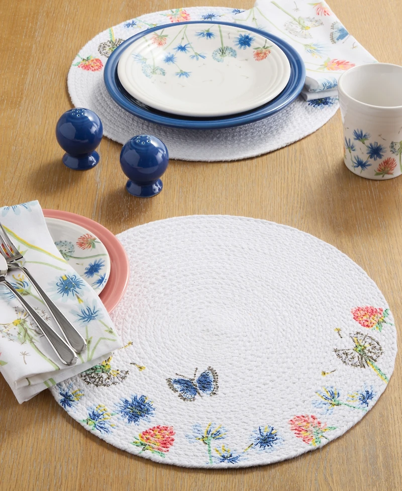 Fiesta Breezy Floral Placemat 15" Round, Set of 4
