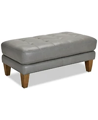 Niebee 47" Leather Cocktail Ottoman, Created for Macy's