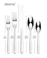 Ornative Eloise 45 Piece Flatware Set, Service for 8