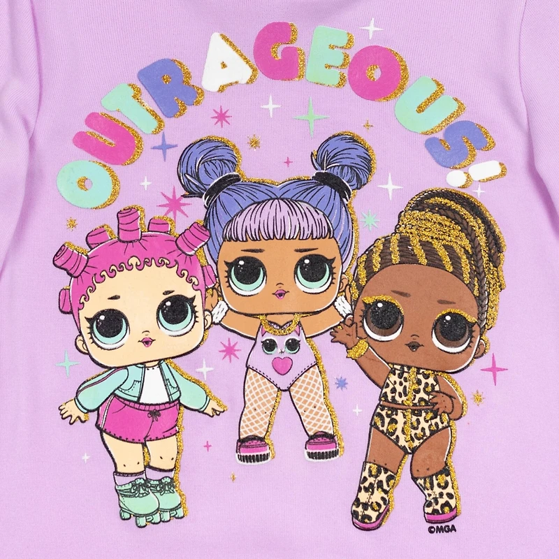 L.o.l. Surprise! Girls Pullover Fleece Hoodie and Leggings Outfit Set