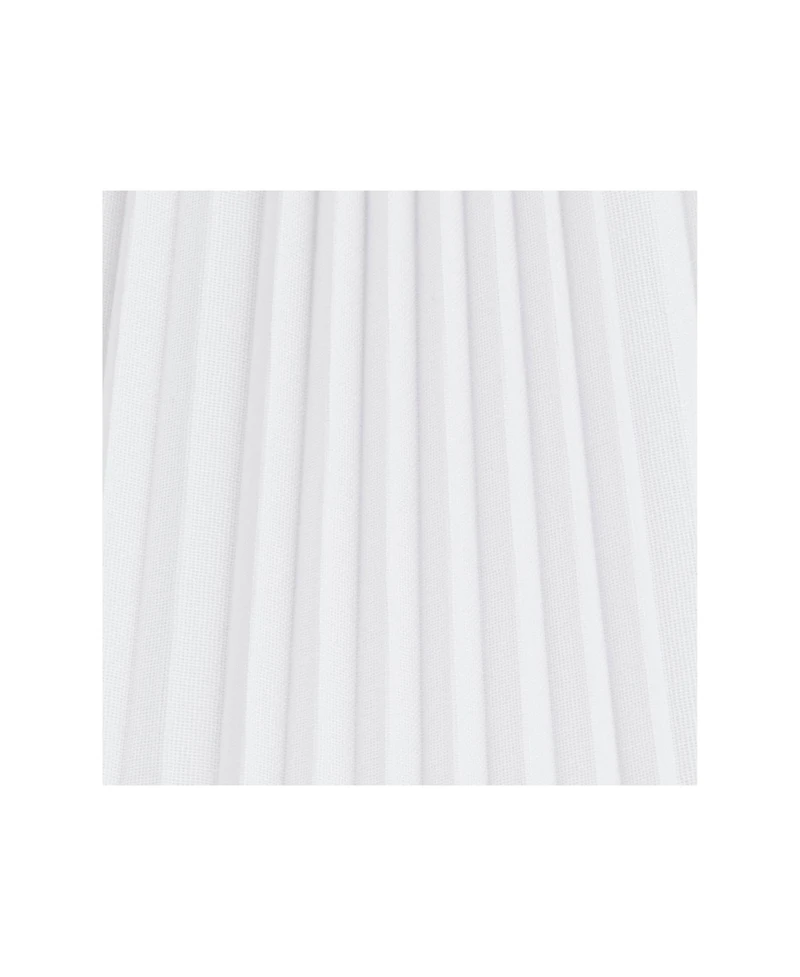 Springcrest Collection Hardback Knife Pleated Empire Lamp Shade White Large 9" Top x 17" Bottom x 12.25" Slant Spider with Harp and Fin