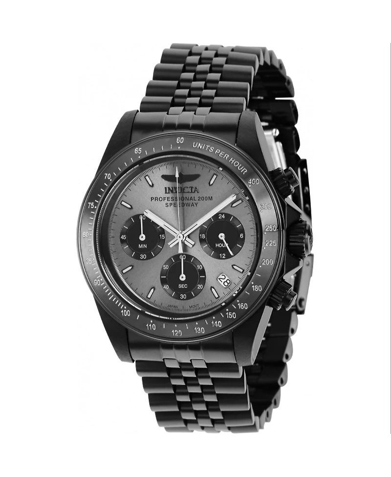 Invicta Men's 36737 Speedway Quartz Chronograph Black, Grey Dial Watch