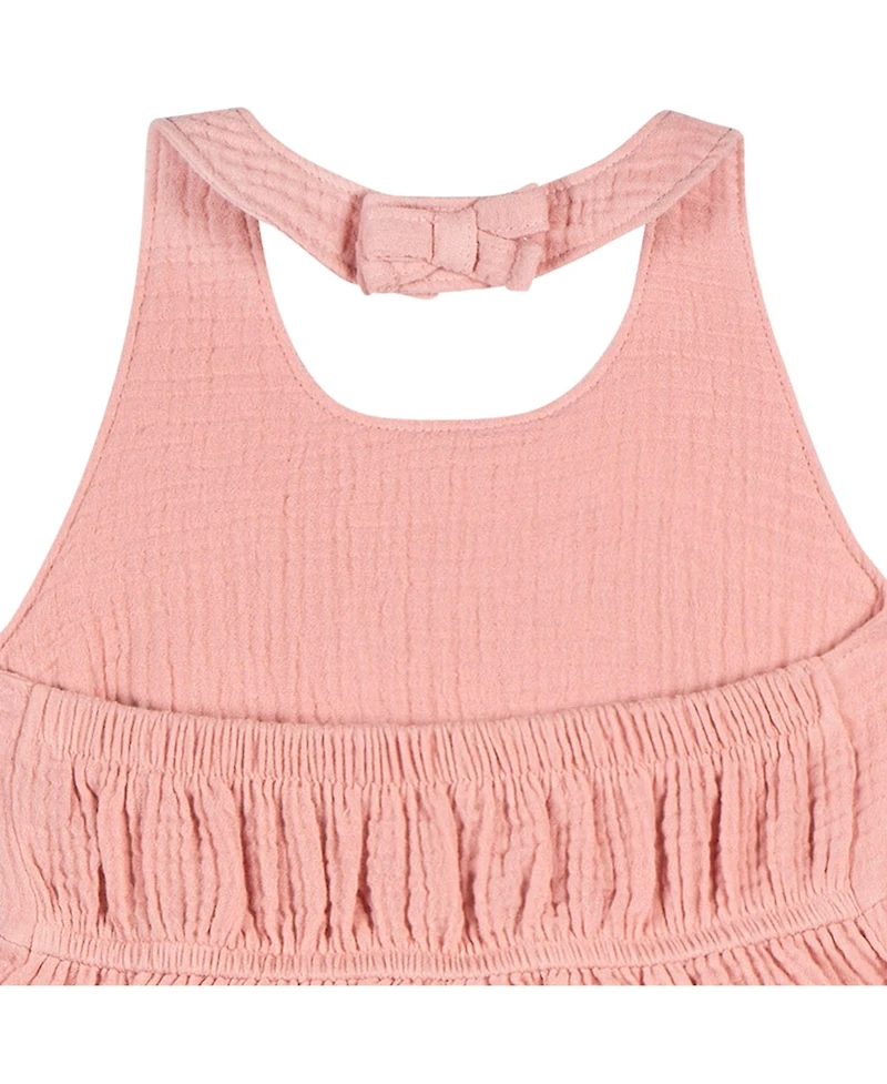 Gerber Toddler Girls Gauze Halter Romper
