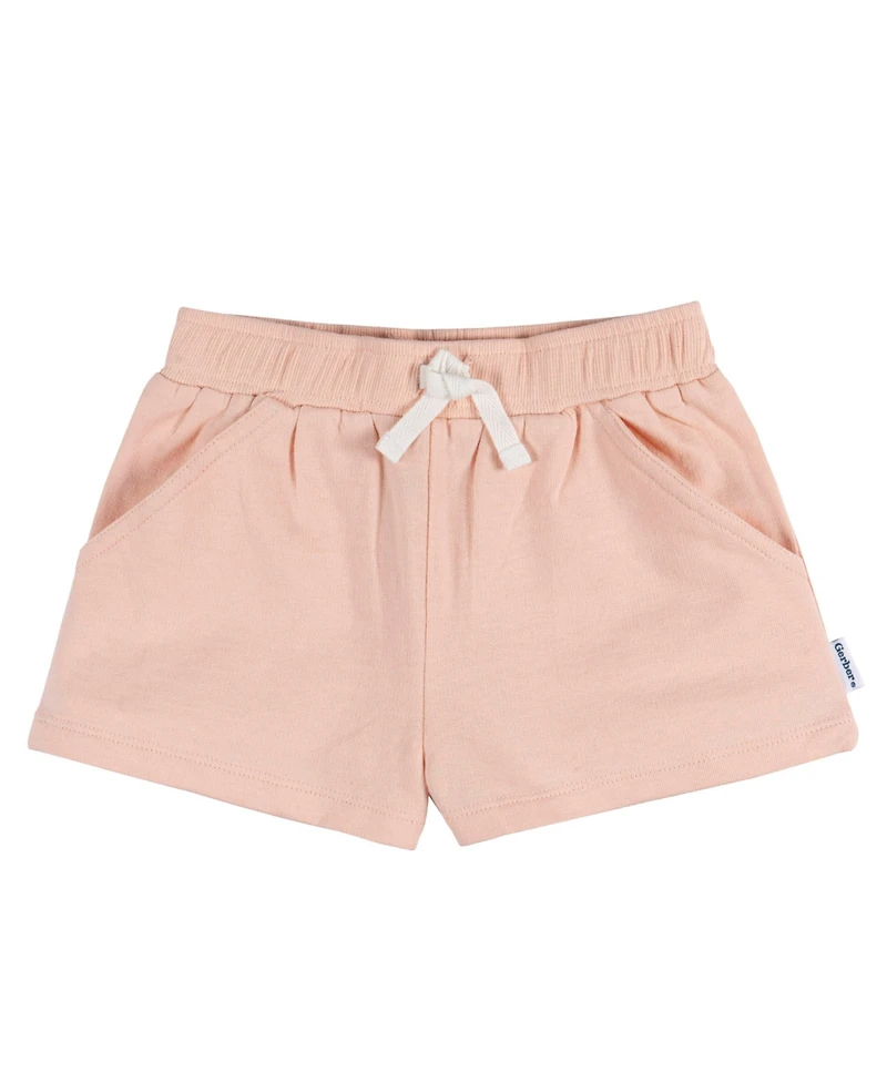 Gerber Toddler & Baby Girls Knit Shorts, 3-Pack