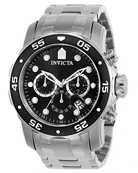 Invicta Men's 0069 Pro Diver Quartz Chronograph Black Dial Watch