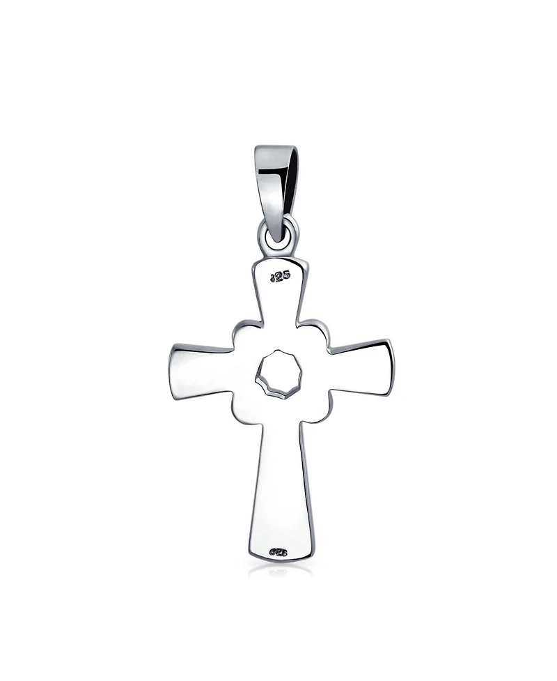 Bling Jewelry Viking Irish Celtic Knot Eternal Thorns of Christ Cross Pendant Necklace Sterling Silver 16 Inch