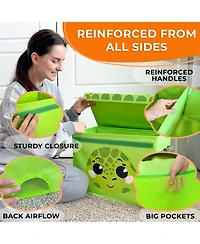 Quokka Toy Chest Collapsible Organizer for Kids with Handles & Flip-Top Lids