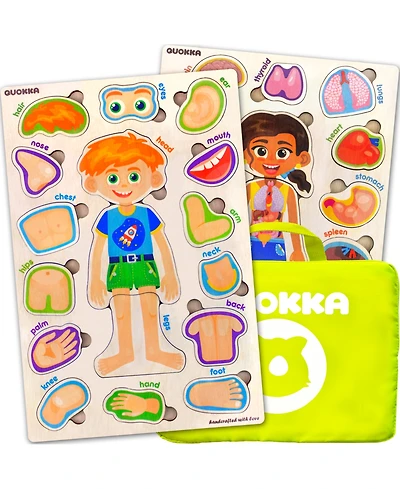 Quokka Wooden Montessori Puzzles for Kids Ages 4-6 – Human Anatomy