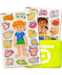 Quokka Wooden Montessori Puzzles for Kids Ages 4-6 – Human Anatomy