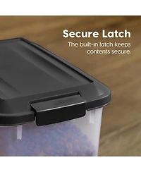 Iris Usa 30 Lbs / 33 Qt Airtight Dog Food Storage Container with Attachable Casters, 2 Pack, for Dog Cat Bird and Other Pet Food Storage Bin, Keep Fre