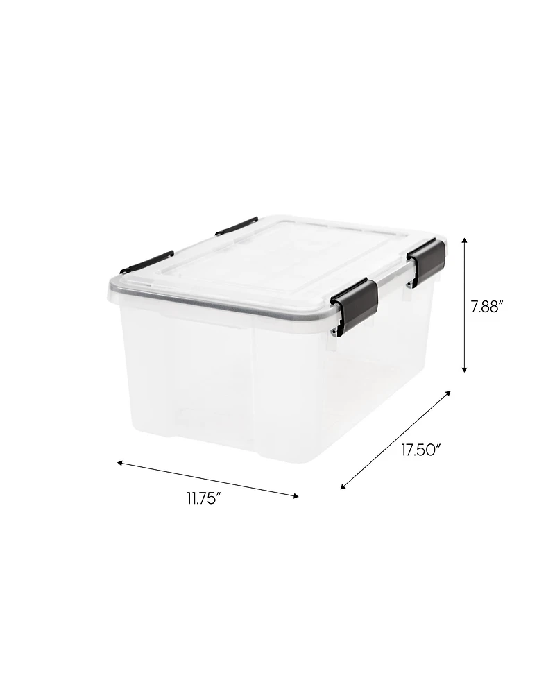 Iris 19qt Weatherpro Airtight Plastic Storage Bin with Lid and Seal and Secure Latching Buckles