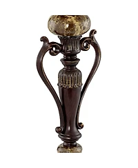 Kathy Ireland Amor Traditional Table Lamp 26" High Bronze Alabaster Champagne Glass Shade for Bedroom Living Room Bedside Nightstand Office Kids