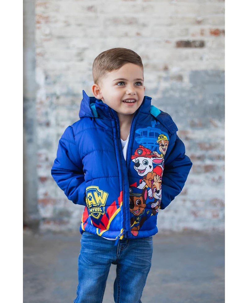 Paw Patrol Toddler Boys Zip Up Winter Coat Puffer Jacket