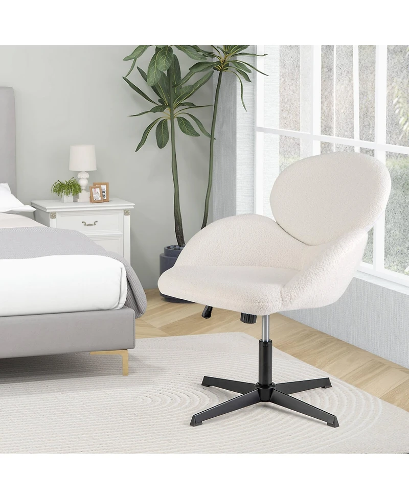 Criss Cross Chair Swivel Cross Legged Chair with Adjustable Height for Home Office