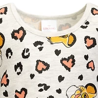 Lion King Girls Disney Lilo & Stitch Simba French Terry Skater Dress to