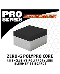 Bz Pro 40" Bodyboard, Crescent Tail Body Board with Zero-g Polypro Core, 8LB H-Cell Deck Surlyn Slick Tru-Flex Mesh for Beach Surfing